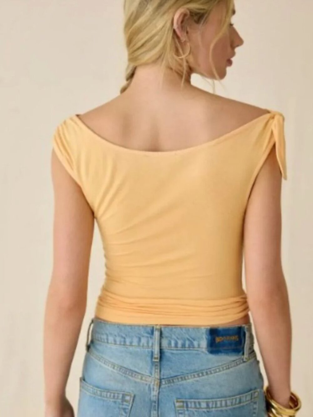 Urban Outfitters Butterfly Tie Shoulder Top Small Y2K Boho - Picture 3 of 13